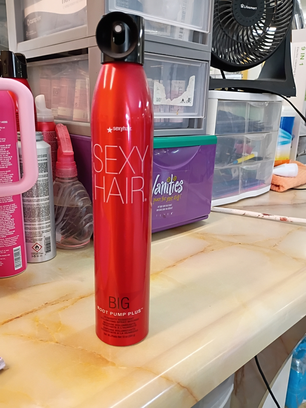 Sexy Hair BIG Root Pump Plus Volumizing Spray — Red